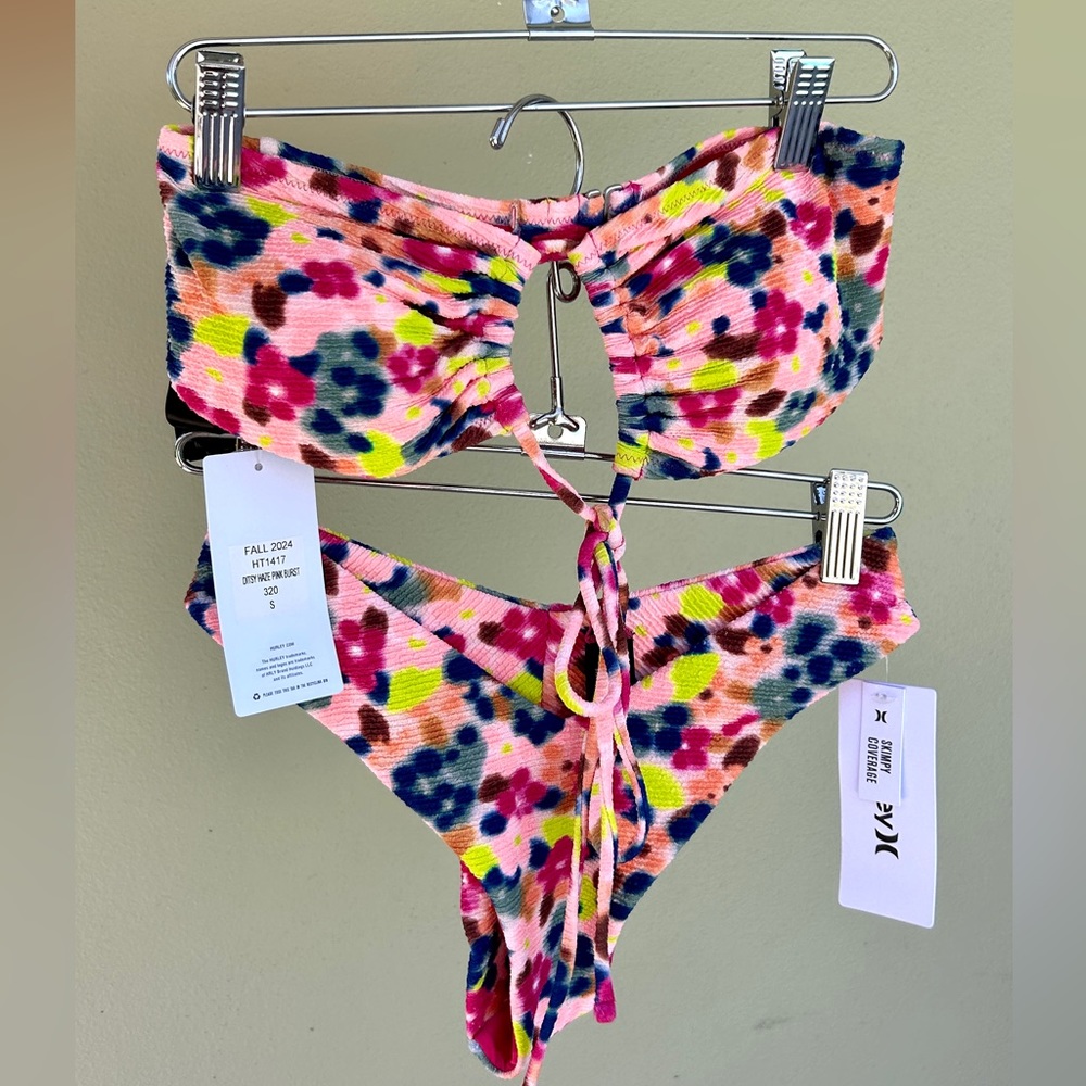 Hurley Bikini Set (Ditsy haze pink burst)